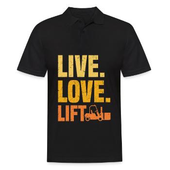 Forklift driver - Men's Polo Shirt - black - Front - Kai (181cm)