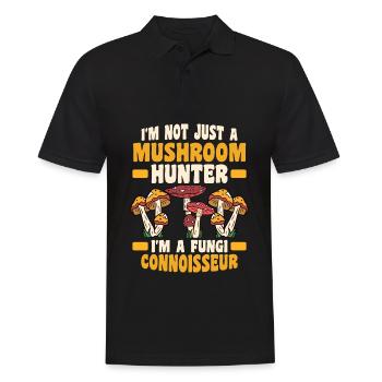 Pilzsammler Geschenk | Pilze Sammeln Funghi Pilz - Männer Poloshirt - Schwarz - Vorne - Kai (181cm)