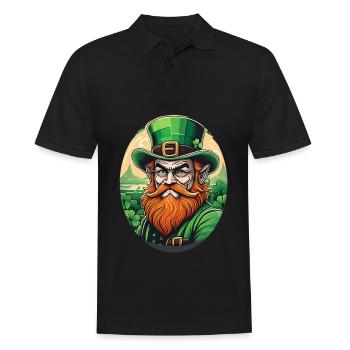 Lutin Trèfle de la Saint-Patrick - Polo Homme - noir - Devant - Kai (181cm)