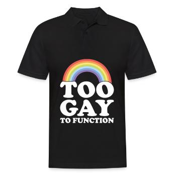 Too gay to work - Men's Polo Shirt - black - Front - Kai (181cm)