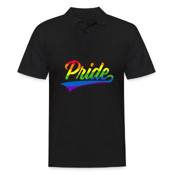 PRIDE LGBT CSD - Männer Poloshirt - Schwarz - Vorne - Kai (181cm)