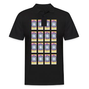 Hypnotic design Type-1 - Men's Polo Shirt - black - Front - Kai (181cm)