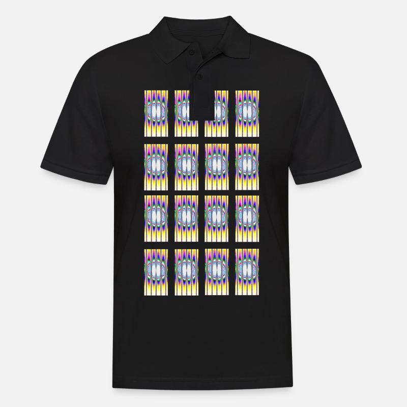 Hypnotisches Design Typ-1 - Männer Poloshirt - Schwarz