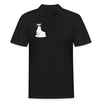 simple, cool fox with sunglasses - Men's Polo Shirt - black - Front - Kai (181cm)