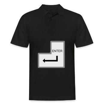 enter - Men's Polo Shirt - black - Front - Kai (181cm)
