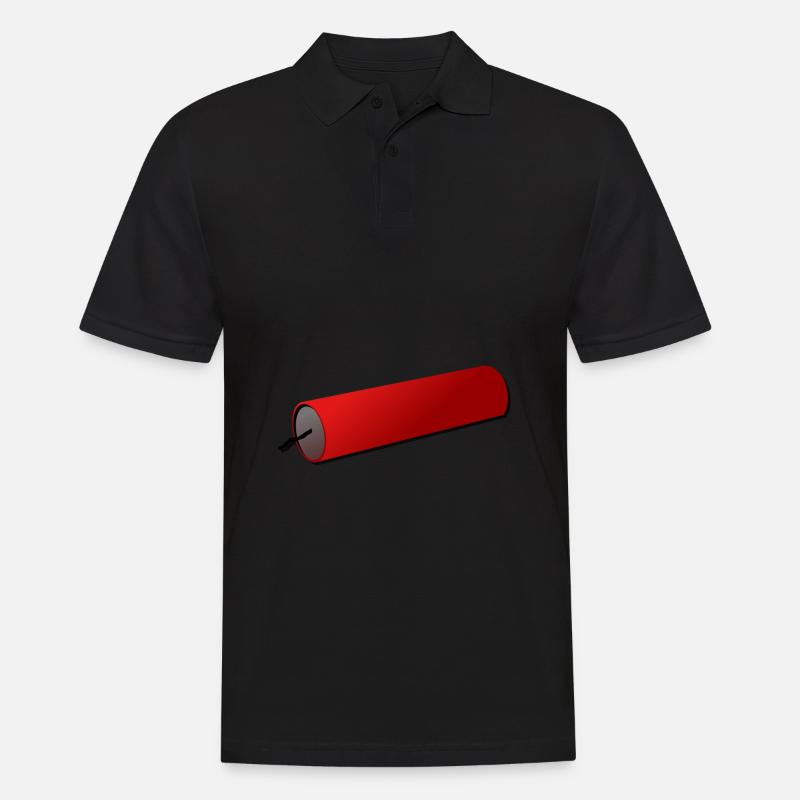 Firecracker - Männer Poloshirt - Schwarz