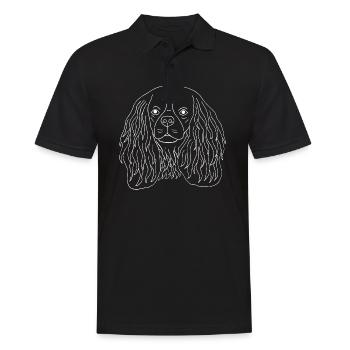 Cavalier King Charles Spaniel - Männer Poloshirt - Schwarz - Vorne - Kai (181cm)