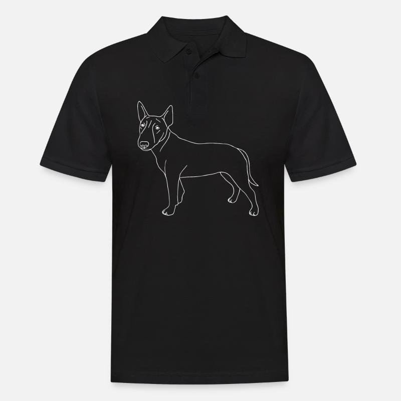 Bullterrier - Männer Poloshirt - Schwarz