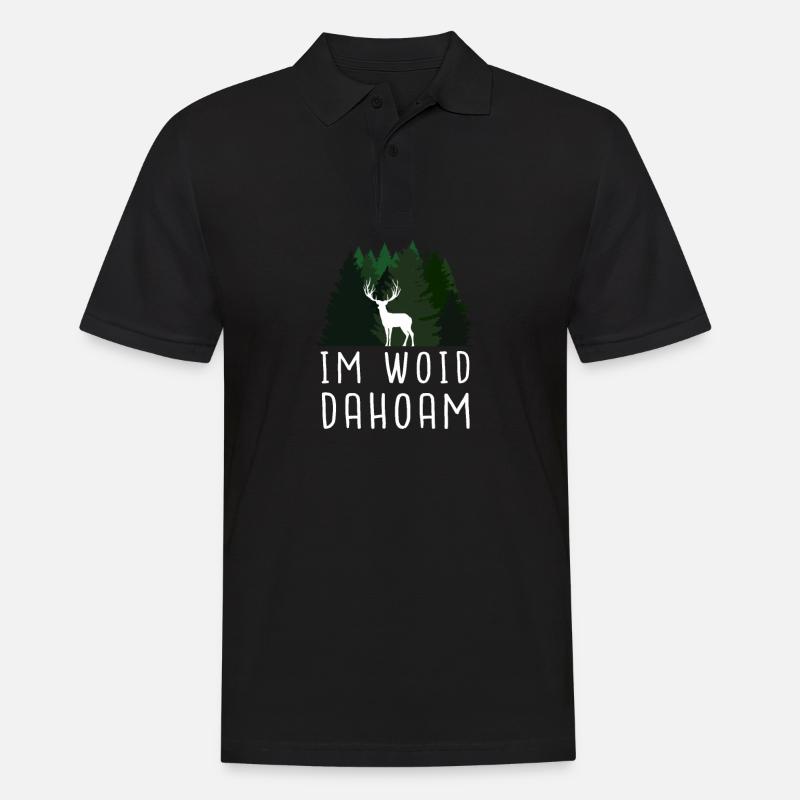 Im Woid Dahaom Bayern - Männer Poloshirt - Schwarz