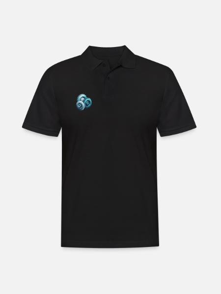 Engrenages Polygone - Polo Homme - noir