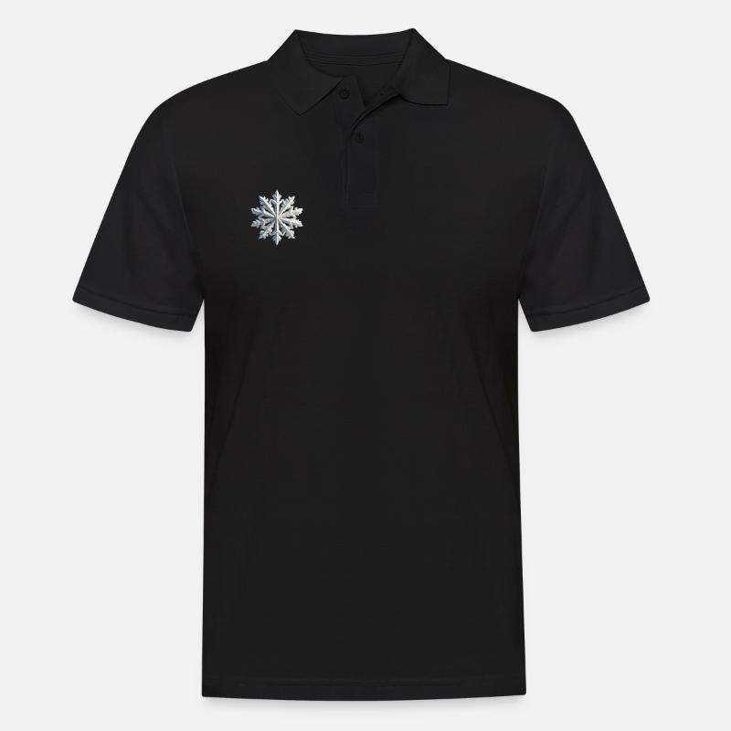 Polygone de flocon de neige - Polo Homme - noir