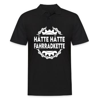 Lustig Sprüche Hätte Hätte Fahrradkette - Männer Poloshirt - Schwarz - Vorne - Kai (181cm)