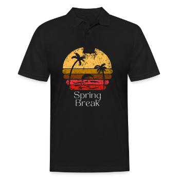 Spring Break - Männer Poloshirt - Schwarz - Vorne - Kai (181cm)