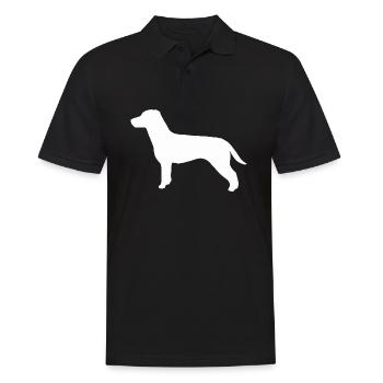Jack Russell Terrier Silhouette - Männer Poloshirt - Schwarz - Vorne - Kai (181cm)