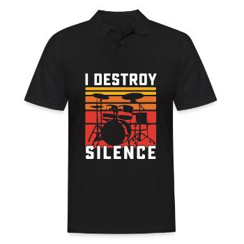 Drums and lutes Music Funny gift - Men's Polo Shirt - black - Front - Kai (181cm)