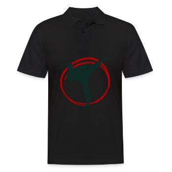 Coup de pied d’arts martiaux - Polo Homme - noir - Devant - Kai (181cm)