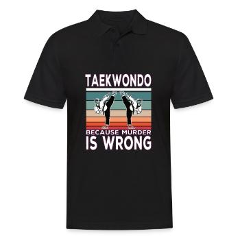 Taekwondo Parce que le meurtre est faux Taekwondo dire - Polo Homme - noir - Devant - Kai (181cm)