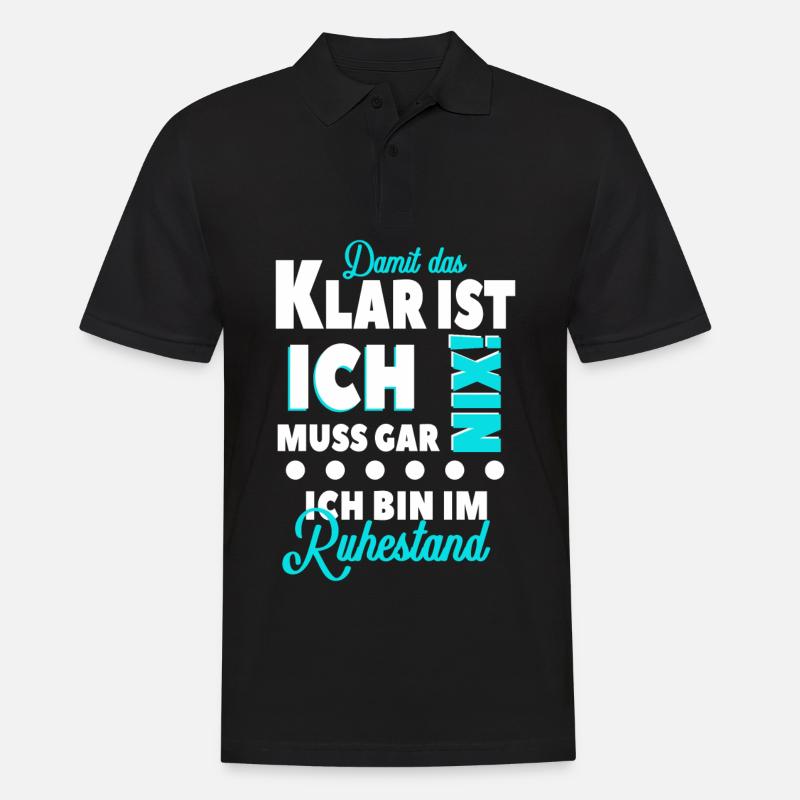 Ruhestand Spruch Rente - Männer Poloshirt - Schwarz