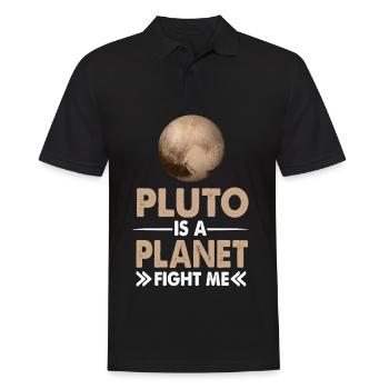 Pluto Planet - Men's Polo Shirt - black - Front - Kai (181cm)