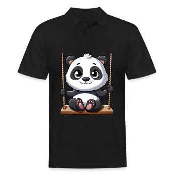 Panda sur la balançoire Playground Adventure - Polo Homme - noir - Devant - Kai (181cm)