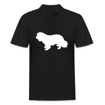 Cavalier King Charles Spaniel Silhouette - Männer Poloshirt - Schwarz - Vorne - Kai (181cm)