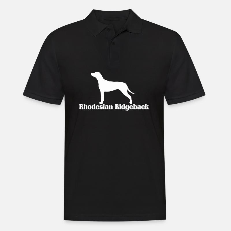 Rhodesian Ridgeback Silhouette - Männer Poloshirt - Schwarz