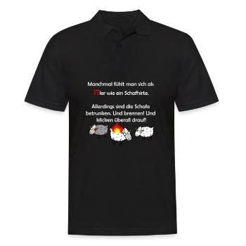 Lustige Administrator Admin T-Shirt-Sprüche - Männer Poloshirt - Schwarz - Vorne - Kai (181cm)
