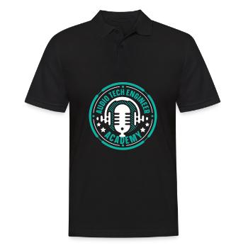 Tontechniker Sound Audio Engineer - Männer Poloshirt - Schwarz - Vorne - Kai (181cm)