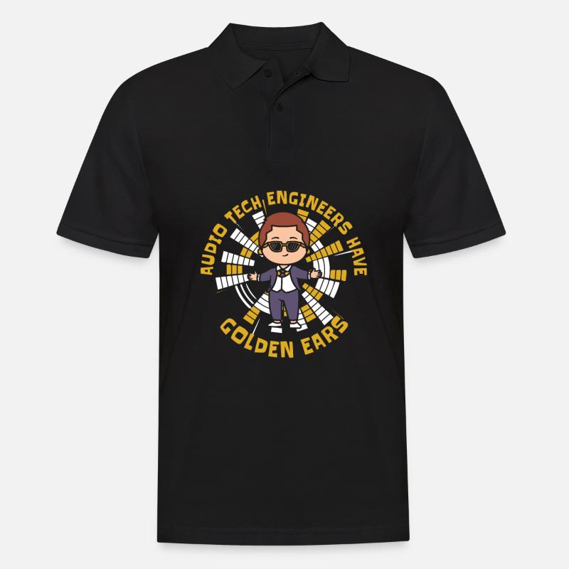 Tontechniker Sound Audio Engineer - Männer Poloshirt - Schwarz