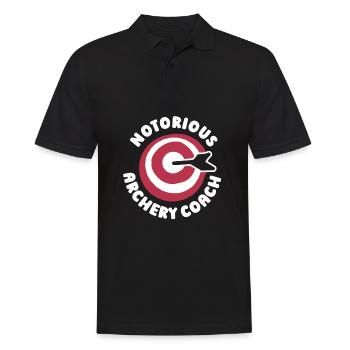 Bogenschütze Bogensport Pfeil Bogen Bogenschießen - Männer Poloshirt - Schwarz - Vorne - Kai (181cm)