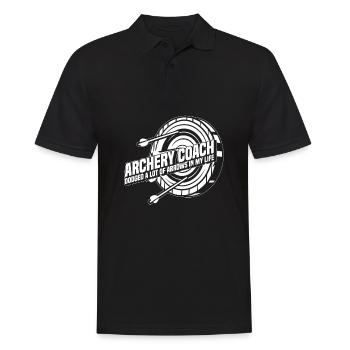 Bogenschießen Bogensport Bogenschütze - Männer Poloshirt - Schwarz - Vorne - Kai (181cm)