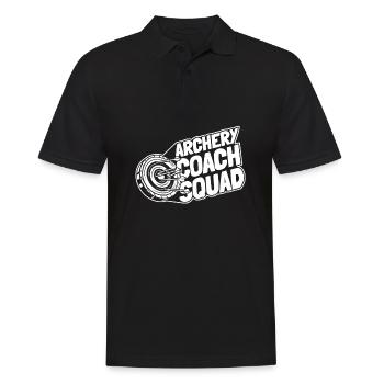 Bogenschießen Bogensport Bogenschütze - Männer Poloshirt - Schwarz - Vorne - Kai (181cm)