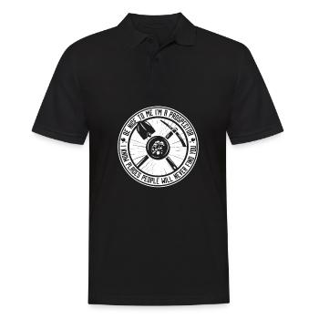 Prospectors Digging Treasure Shovel Pickaxe - Men's Polo Shirt - black - Front - Kai (181cm)