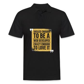 Web Entwickler Webdeveloper Web-Entwickler - Männer Poloshirt - Schwarz - Vorne - Kai (181cm)