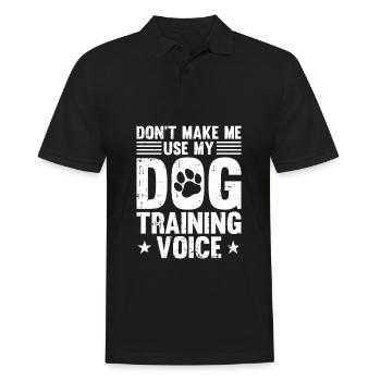 Dresseur de chiens Dresseur de chiens - Polo Homme - noir - Devant - Kai (181cm)