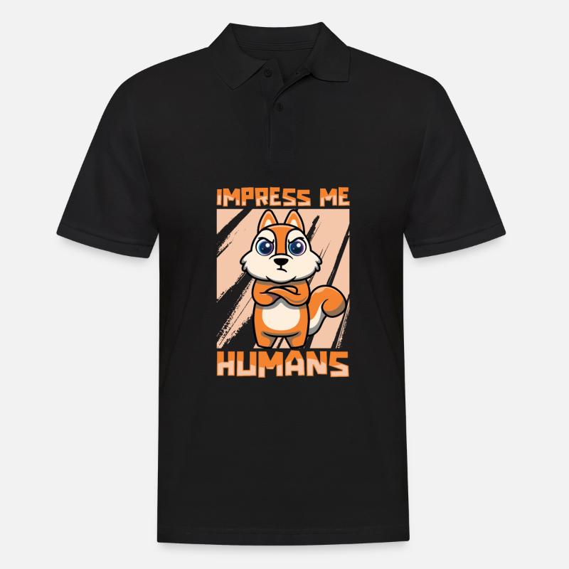 Eichhörnchen - Männer Poloshirt - Schwarz