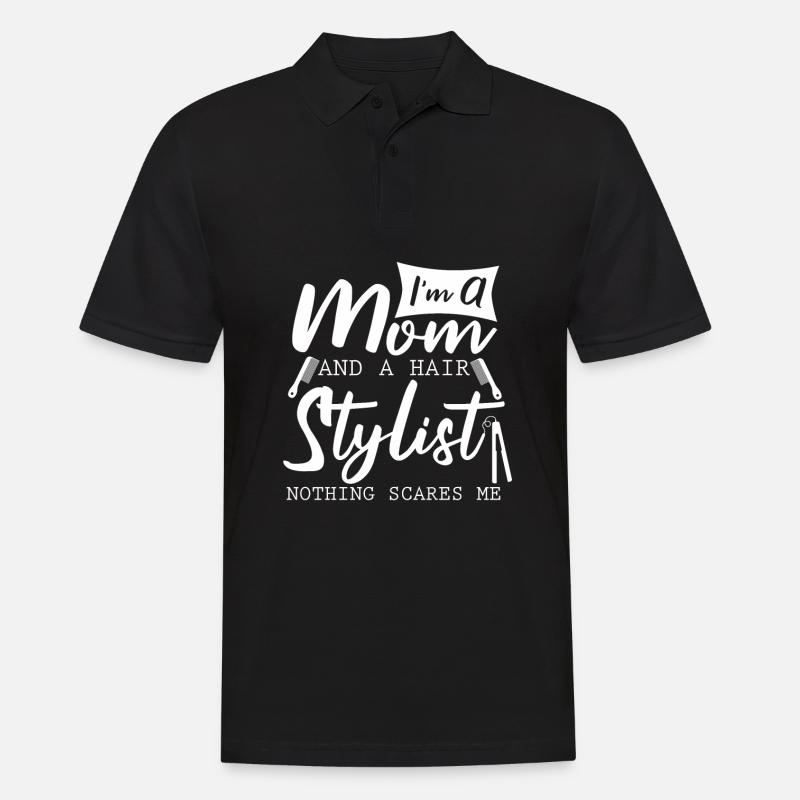 Coiffeuse Coiffeuse Maman - Polo Homme - noir