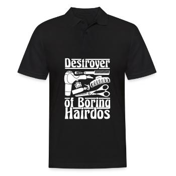 Coiffeur Coiffeur Drôle - Polo Homme - noir - Devant - Kai (181cm)