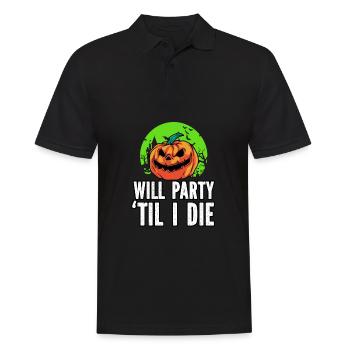 Citrouille d’Halloween - Polo Homme - noir - Devant - Kai (181cm)