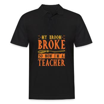 Halloween Funny Witch - Men's Polo Shirt - black - Front - Kai (181cm)