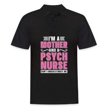 Krankenschwester Mutter - Männer Poloshirt - Schwarz - Vorne - Kai (181cm)