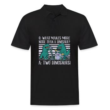 Dinosaurier Erwachsener Dinosaurier - Männer Poloshirt - Schwarz - Vorne - Kai (181cm)
