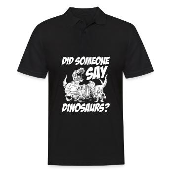 Dinosaurier Erwachsener Dinosaurier - Männer Poloshirt - Schwarz - Vorne - Kai (181cm)