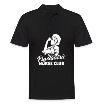 Infirmière en psychiatrie - Polo Homme - noir - Devant - Kai (181cm)
