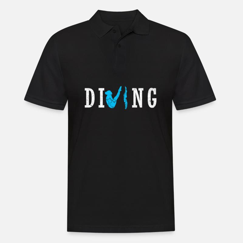 Turmspringen Turmspringer - Männer Poloshirt - Schwarz