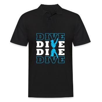 Diving Divers - Men's Polo Shirt - black - Front - Kai (181cm)