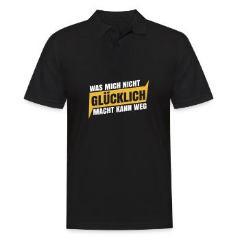 Schwarzer Humor Ironie - Männer Poloshirt - Schwarz - Vorne - Kai (181cm)
