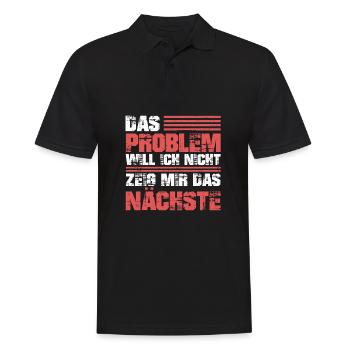 Schwarzer Humor Ironie - Männer Poloshirt - Schwarz - Vorne - Kai (181cm)