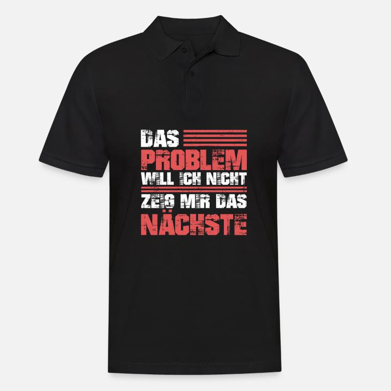 Schwarzer Humor Ironie - Männer Poloshirt - Schwarz