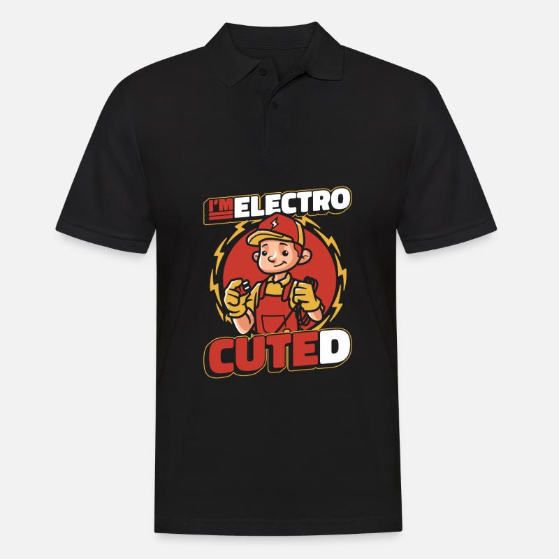 Electrician Electronics technician Construction electrician - Men's Polo Shirt - black